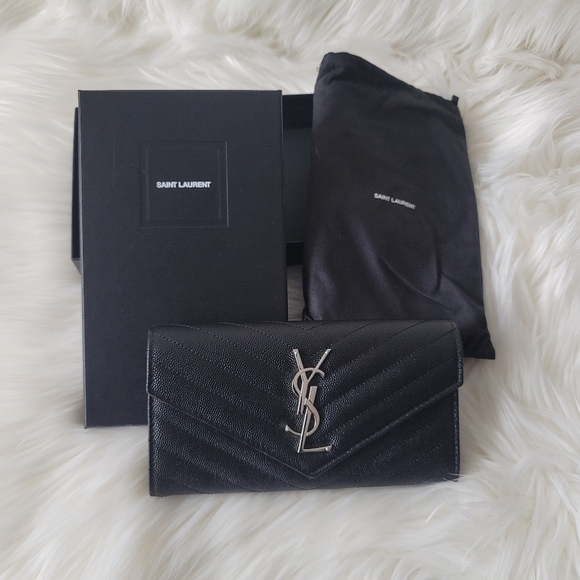 NEW YSL Matelasse Cassandre Large Flap Wallet - Picture 1 of 16